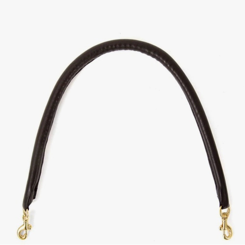 Clare V tubular black leather purse strap - only used once